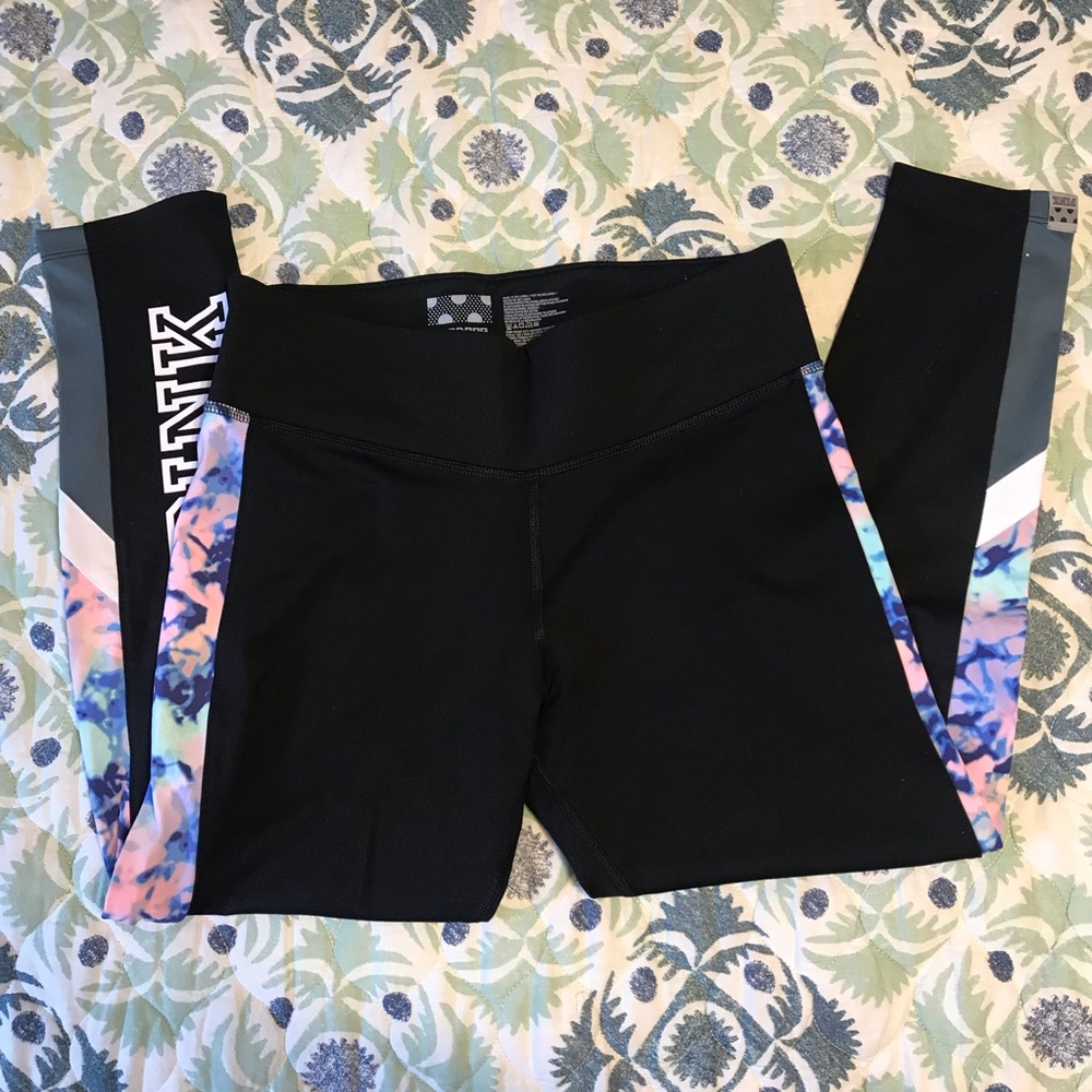 ❌SOLD❌NWOT. PINK Watercolor leggings - Picture 4 of 5